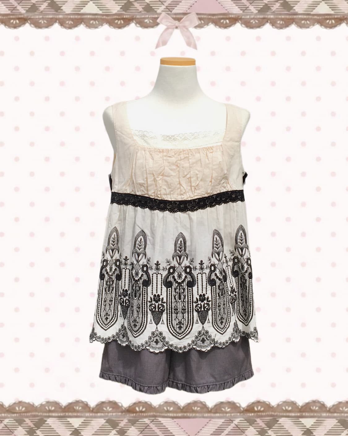 오리엔탈 고딕 자수 슬리브리스 상품이미지2