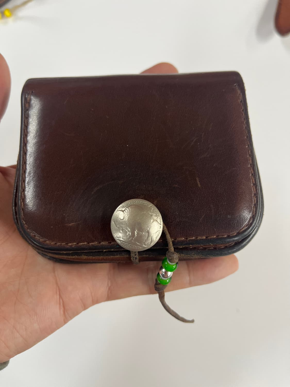 고로스 다크브라운 새들레더 인디언콘초 카드지갑 상품이미지1