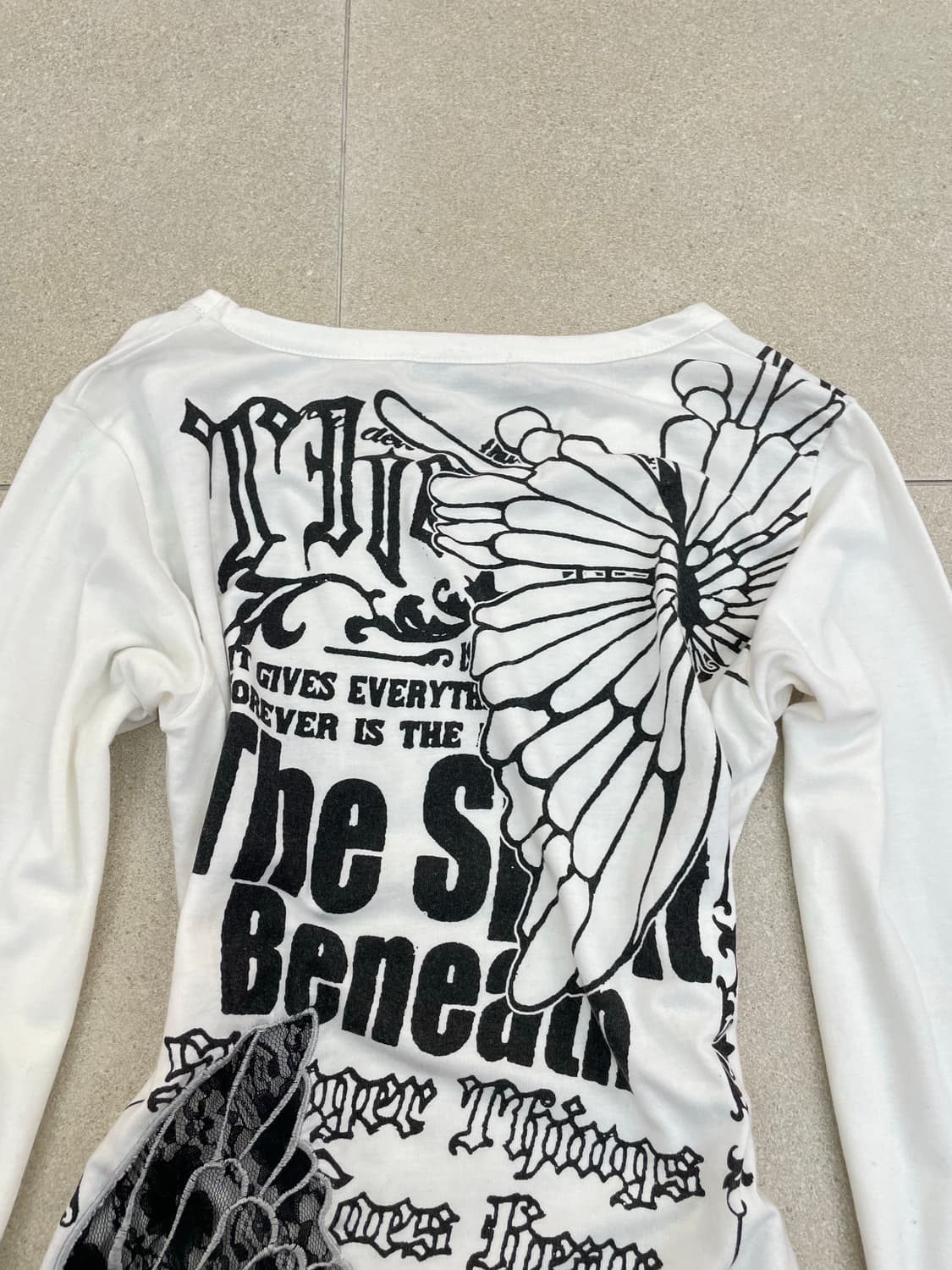 MKR 나비 레터링 롱슬리브 상품이미지6