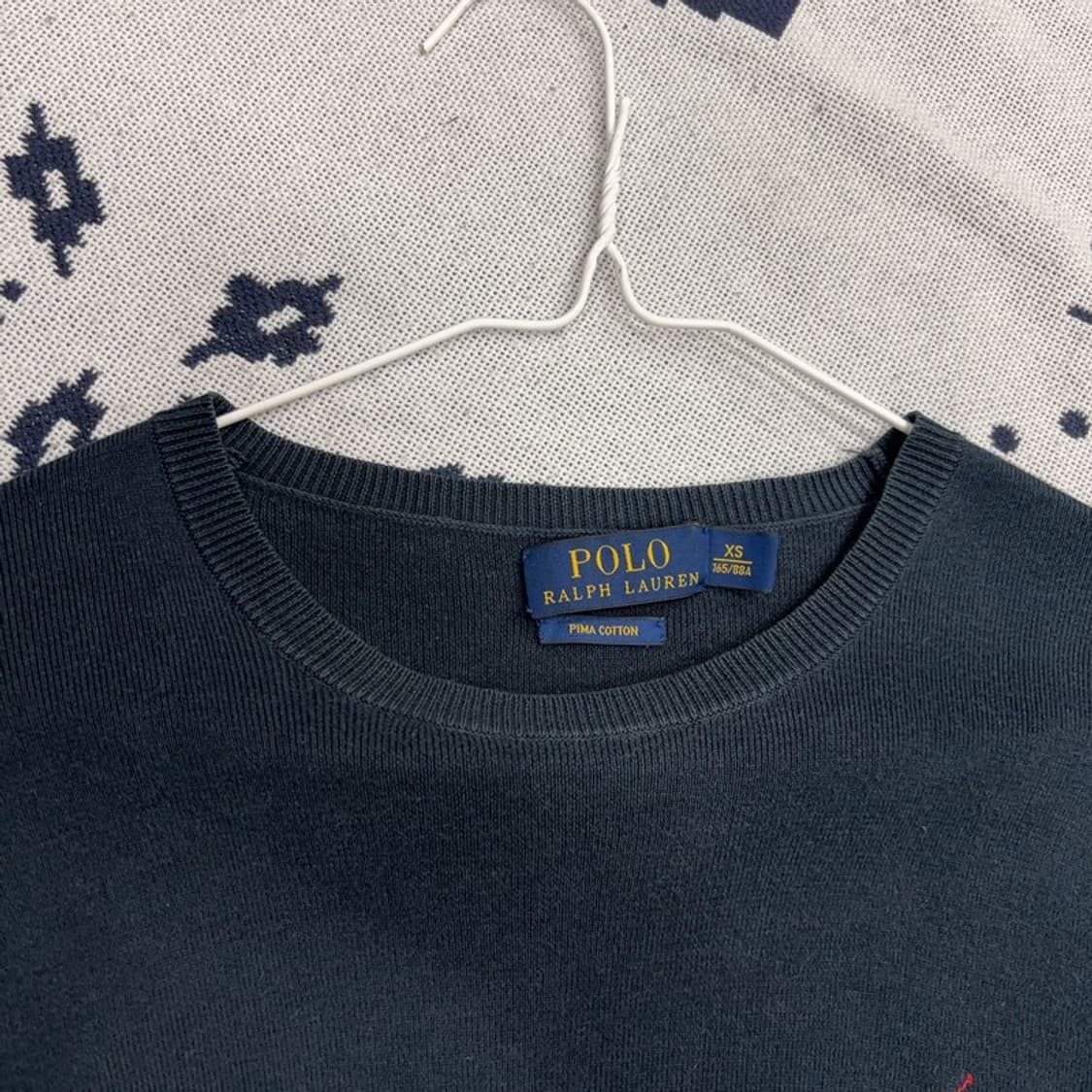 폴로 랄프로렌 피마코튼 자수 니트 XS P00051 상품이미지5