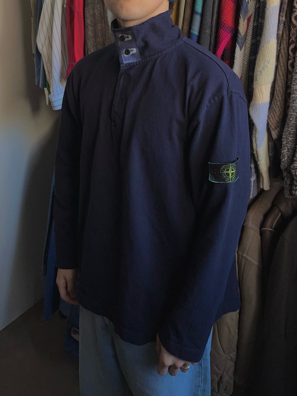 99SS 스톤아일랜드 아카이브 투 버튼 카라 넥 롱슬리브 상품이미지2