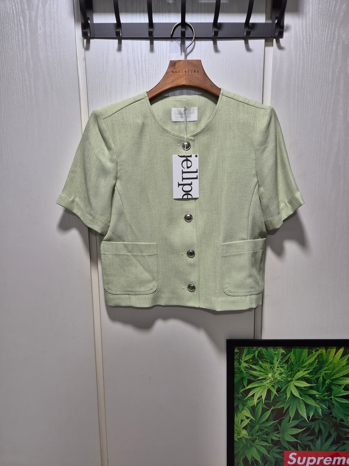 (세일)(새상품)jellpe 반팔 자켓 메로나색상 상품이미지1