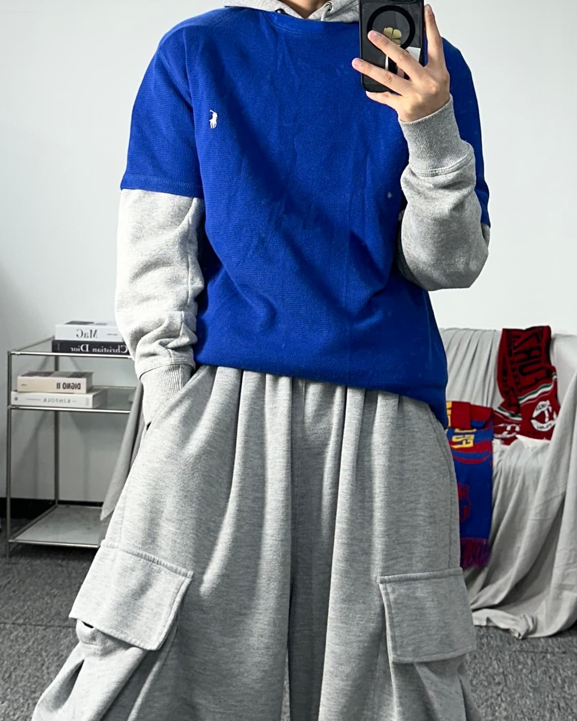 폴로 랄프로렌 블루 와플 반팔티 M 상품이미지3
