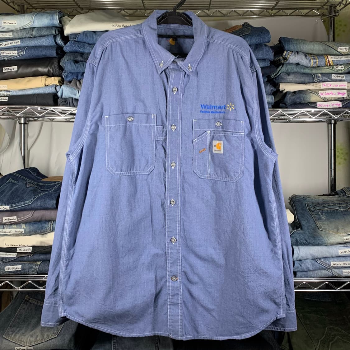 [L] 칼하트 FR 샴브레이 워크셔츠 상품이미지2