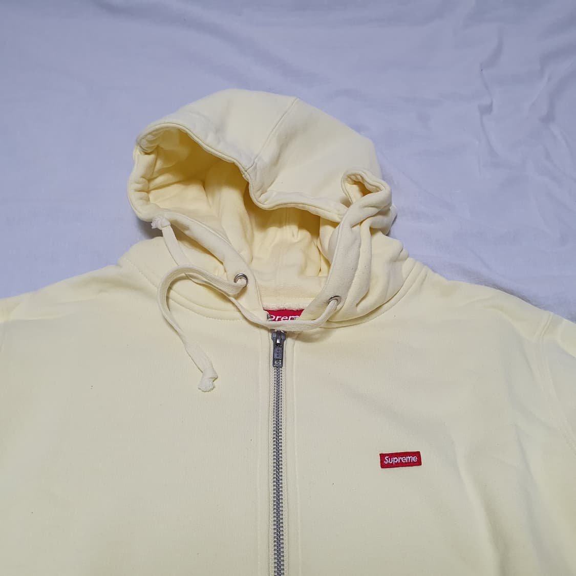 M 슈프림 스몰박스 로고 집업 후드 브라이트 옐로우 후디 Supreme 상품이미지2