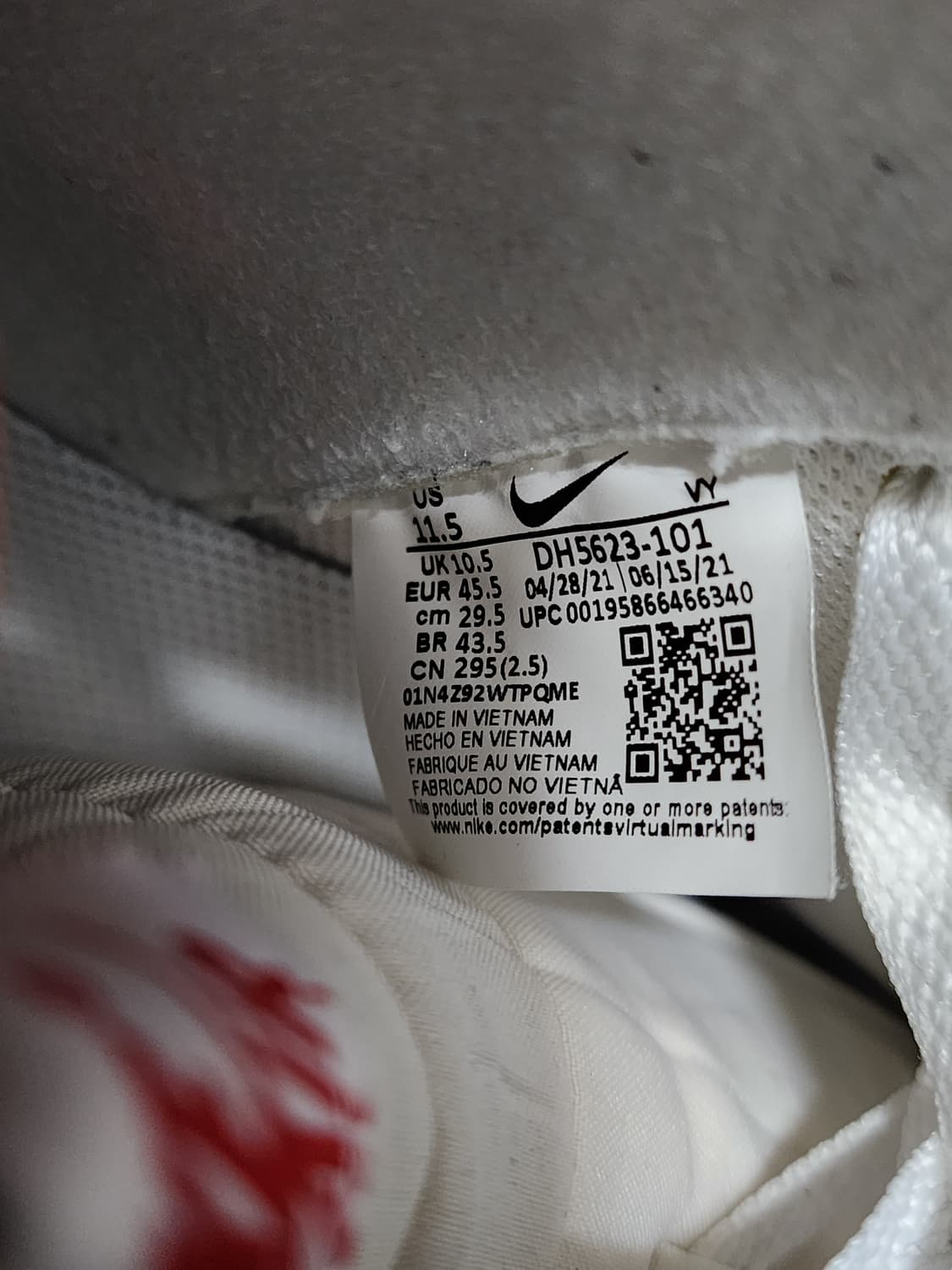 나이키 에어포스1 미드 유니버시티 레드 앤 미드나잇 네이비 295 상품이미지2