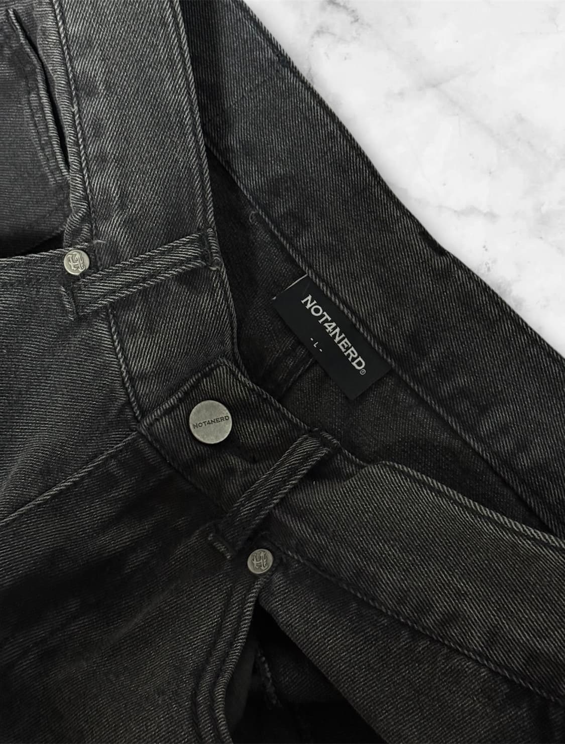 낫포너드 데미지 더블니 데님팬츠 상품이미지6