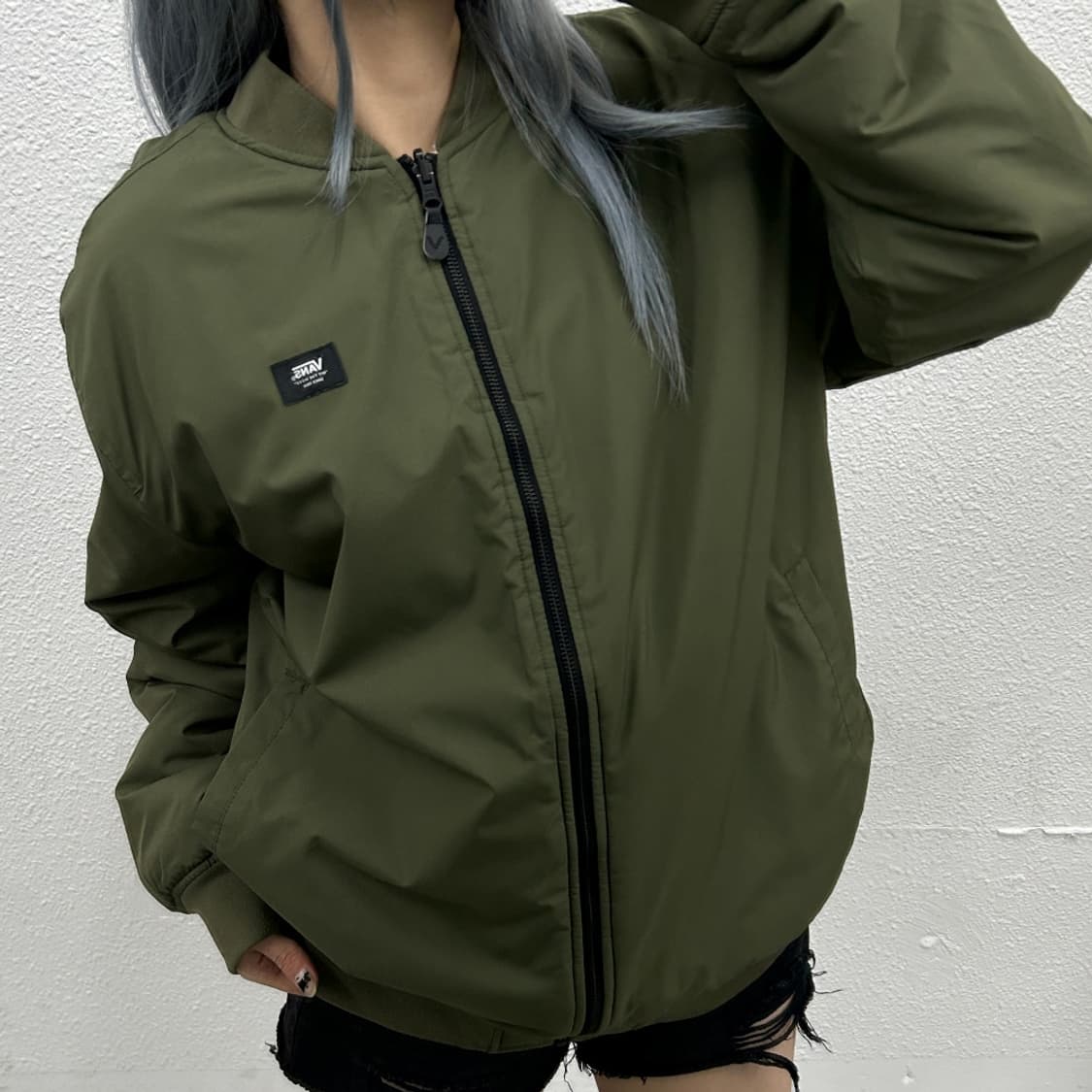 반스 카키 리버시블 뽀글이 자켓 XL 상품이미지2