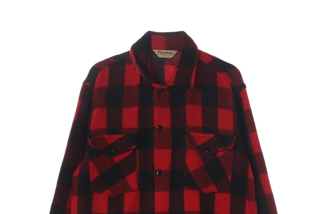 Pioneer 캐나다산 버팔로 체크 울 셔츠 자켓 F 상품이미지3
