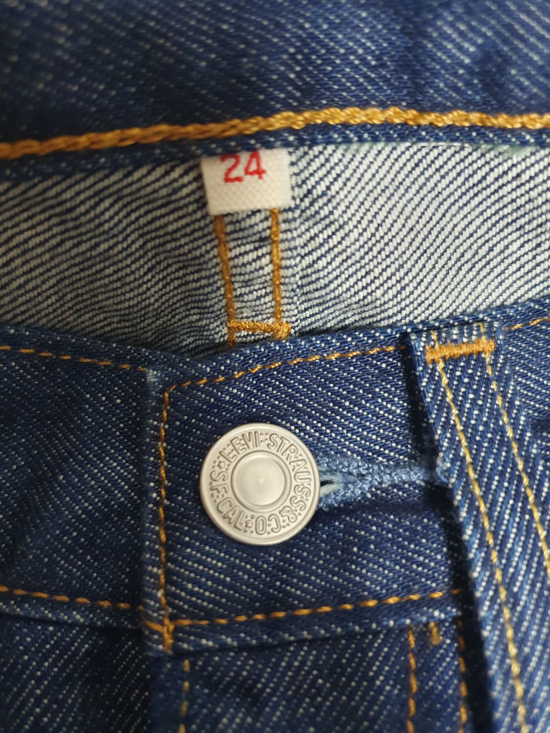 리바이스 슬릿 데님 스커트 블루 W24 💙🪡 상품이미지8