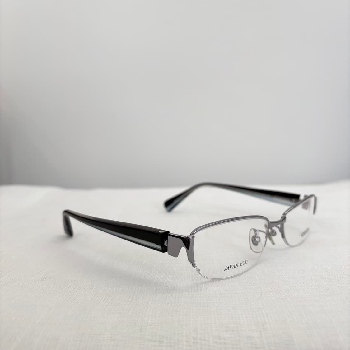 KISHMOTO 실버 반무테 빈티지안경 상품이미지3