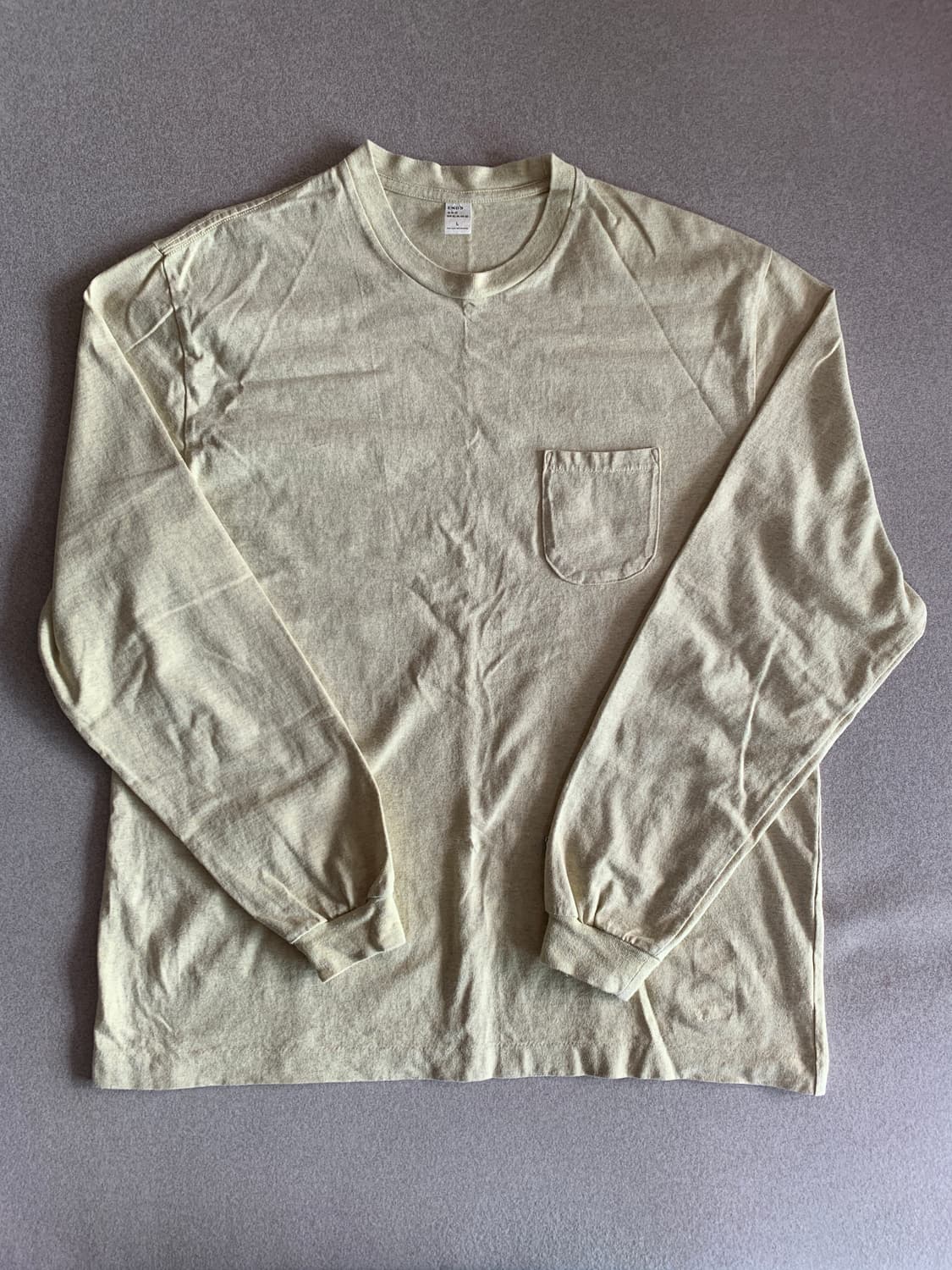 [L] 엔즈앤드민즈 pocket l/s tee jasmine 상품이미지1