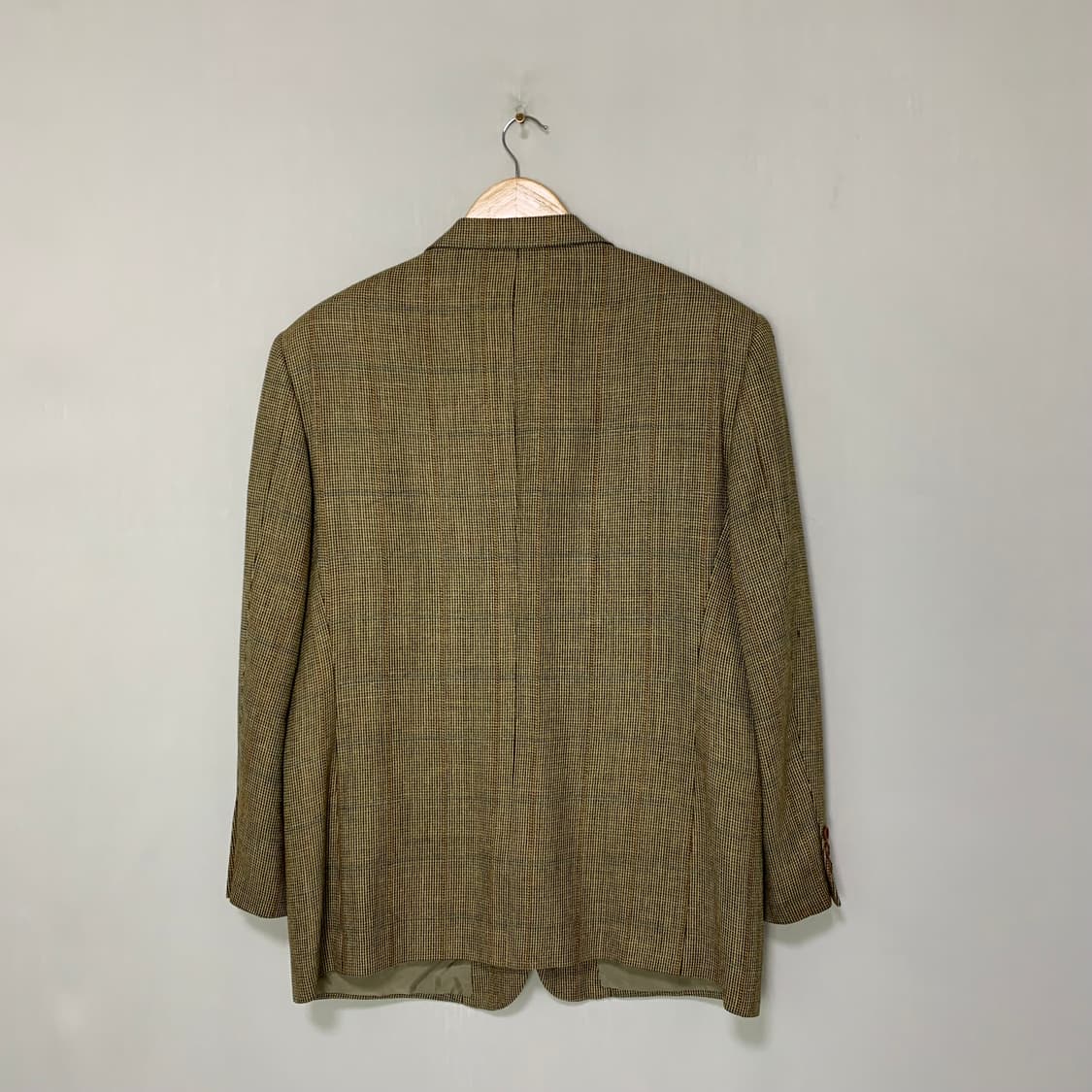 입생로랑 뿌르옴므 체크 울 자켓 블레이저 빈티지 상품이미지4