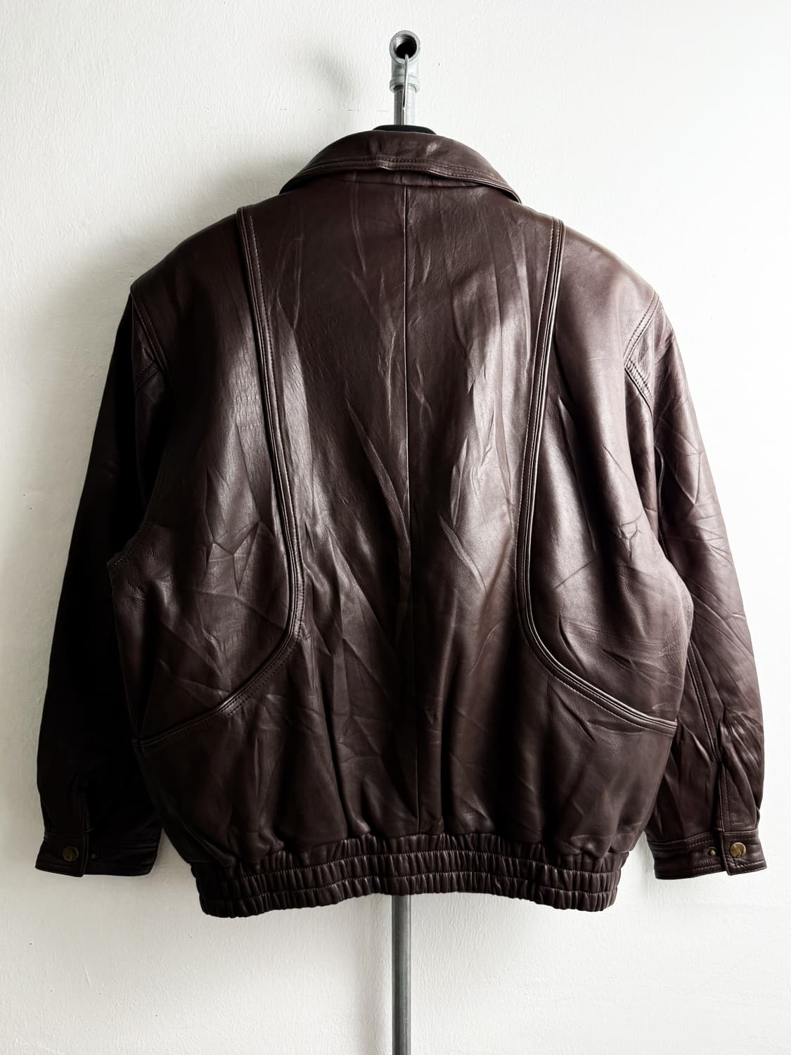  Vintage Sheepskin Leather Bomber jacket 상품이미지2