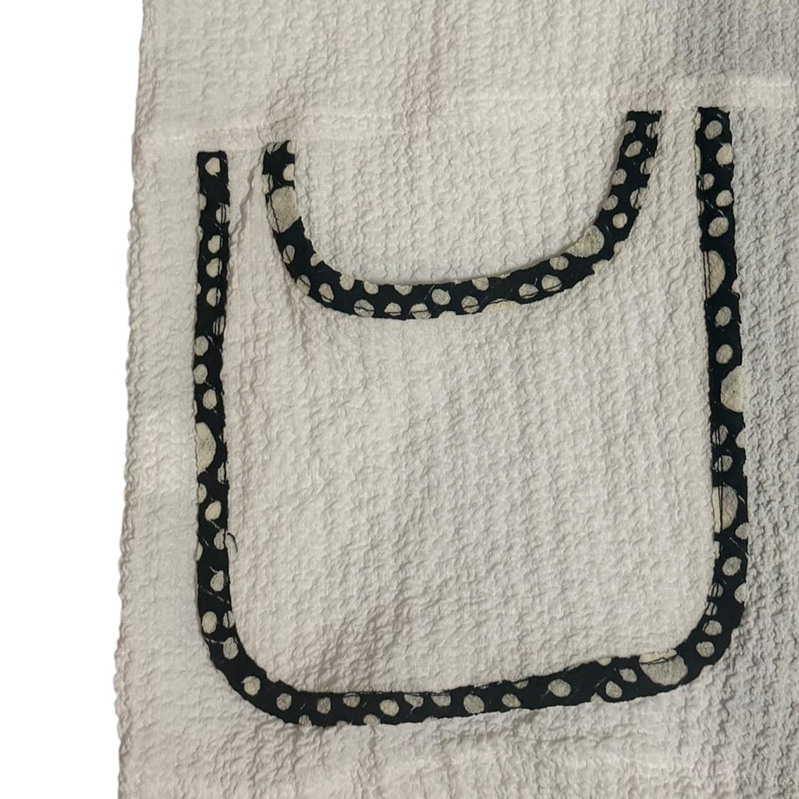 유니크 도트 카라 배색 빈티지 집업 베스트 상품이미지5