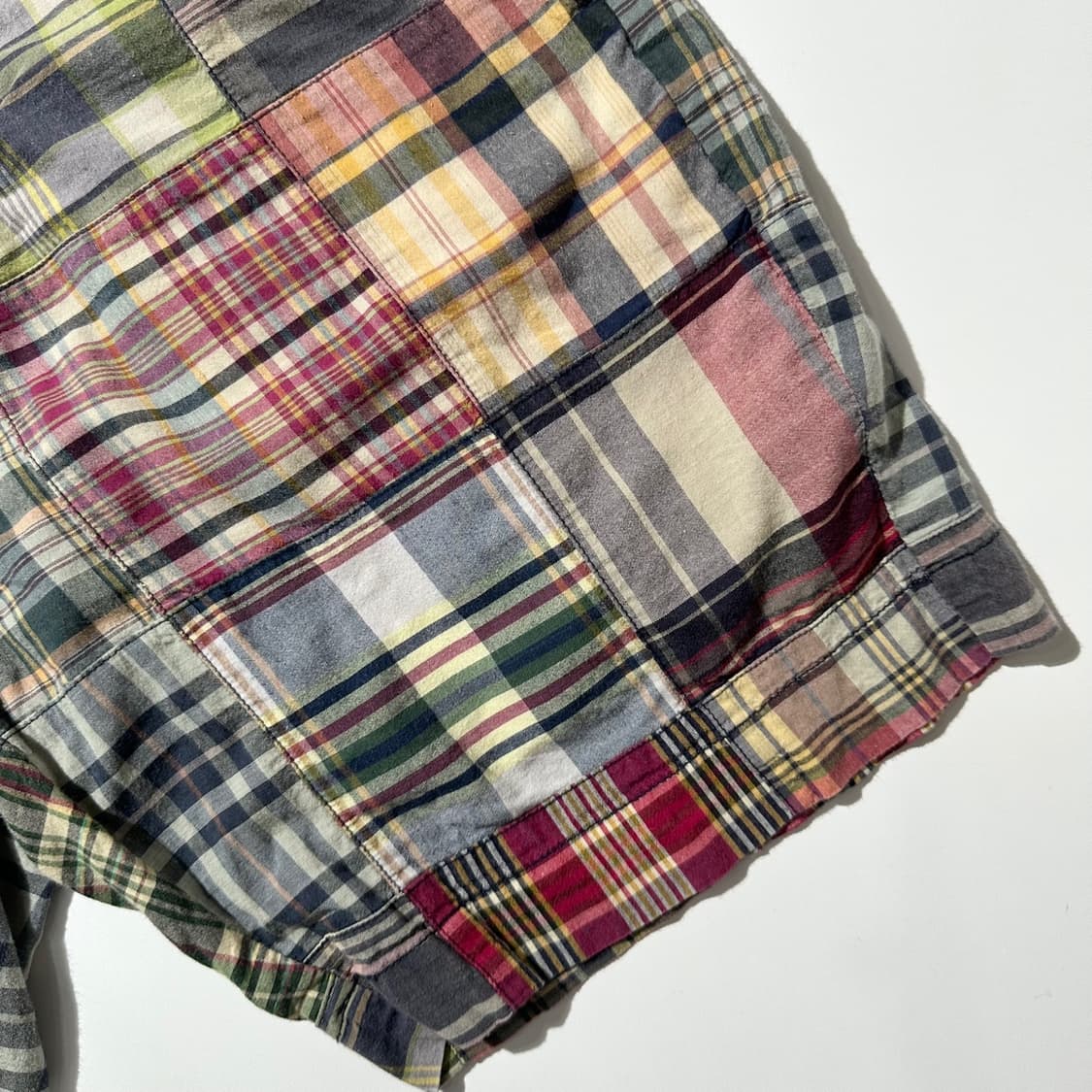 폴로 랄프로렌 마드라스 체크 패치워크 하프 팬츠 반바지 상품이미지5