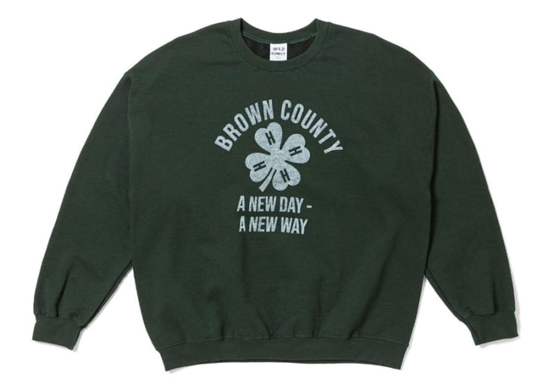 와일드동키 맨투맨 L 그린 상품이미지1