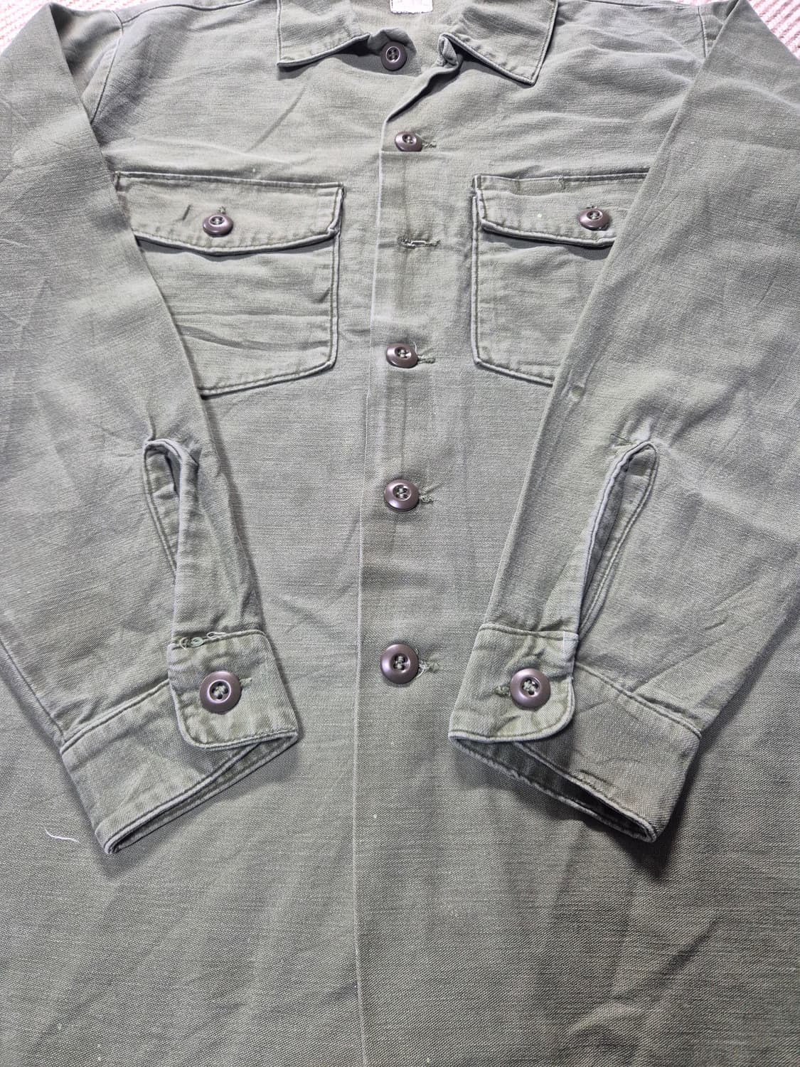 70s 미군 OG107 사틴 셔츠 상품이미지3