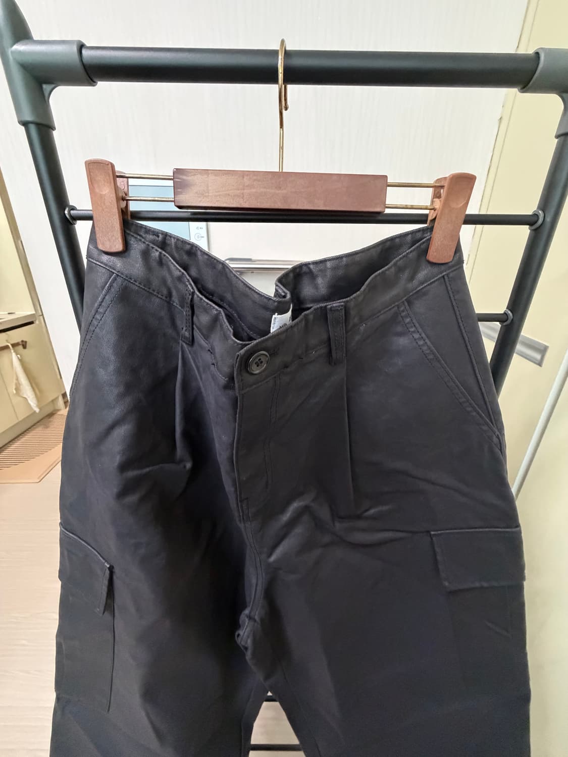 페이크레더 카고 와이드 팬츠 상품이미지2