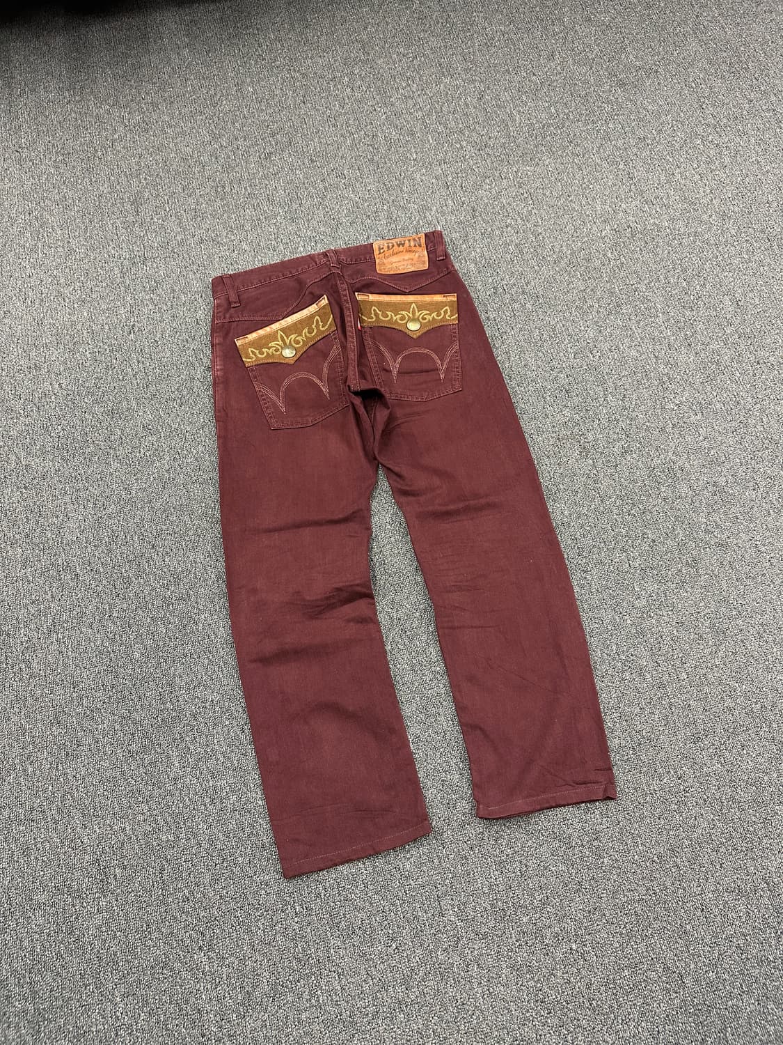 32) 에드윈 웨스턴 데님팬츠 버건디 상품이미지1