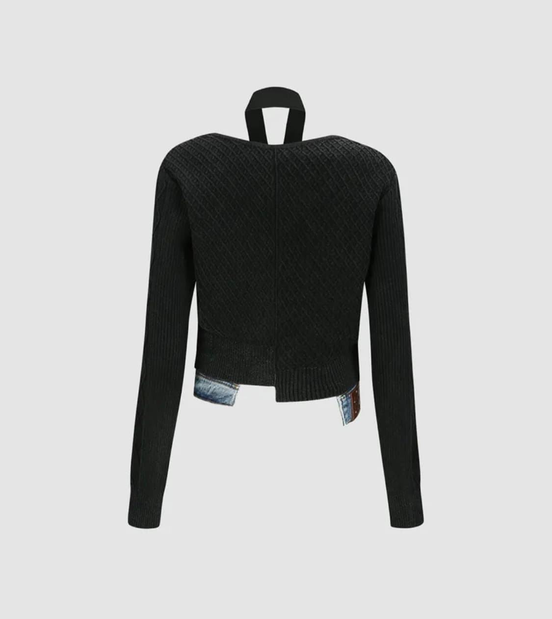 앤더슨벨 포 우먼 소냐 다잉 워시드 컷아웃 가디건 상품이미지2