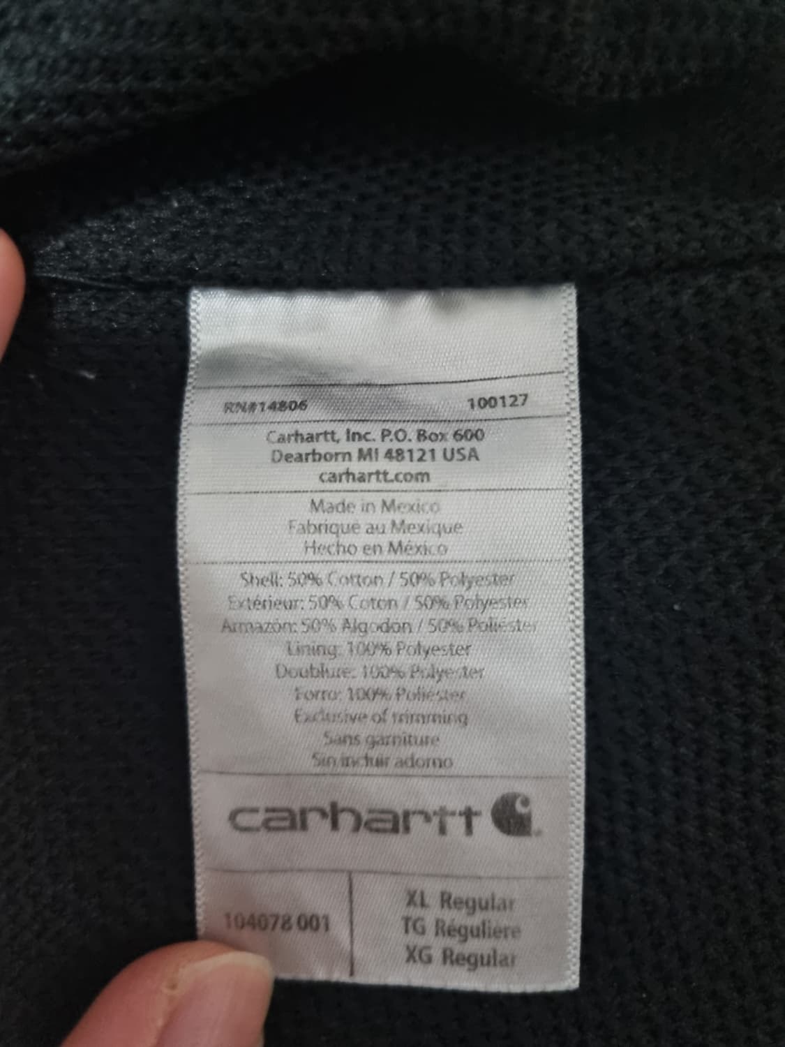칼하트 써멀안감 후드집업 블랙차콜 XL 상품이미지4