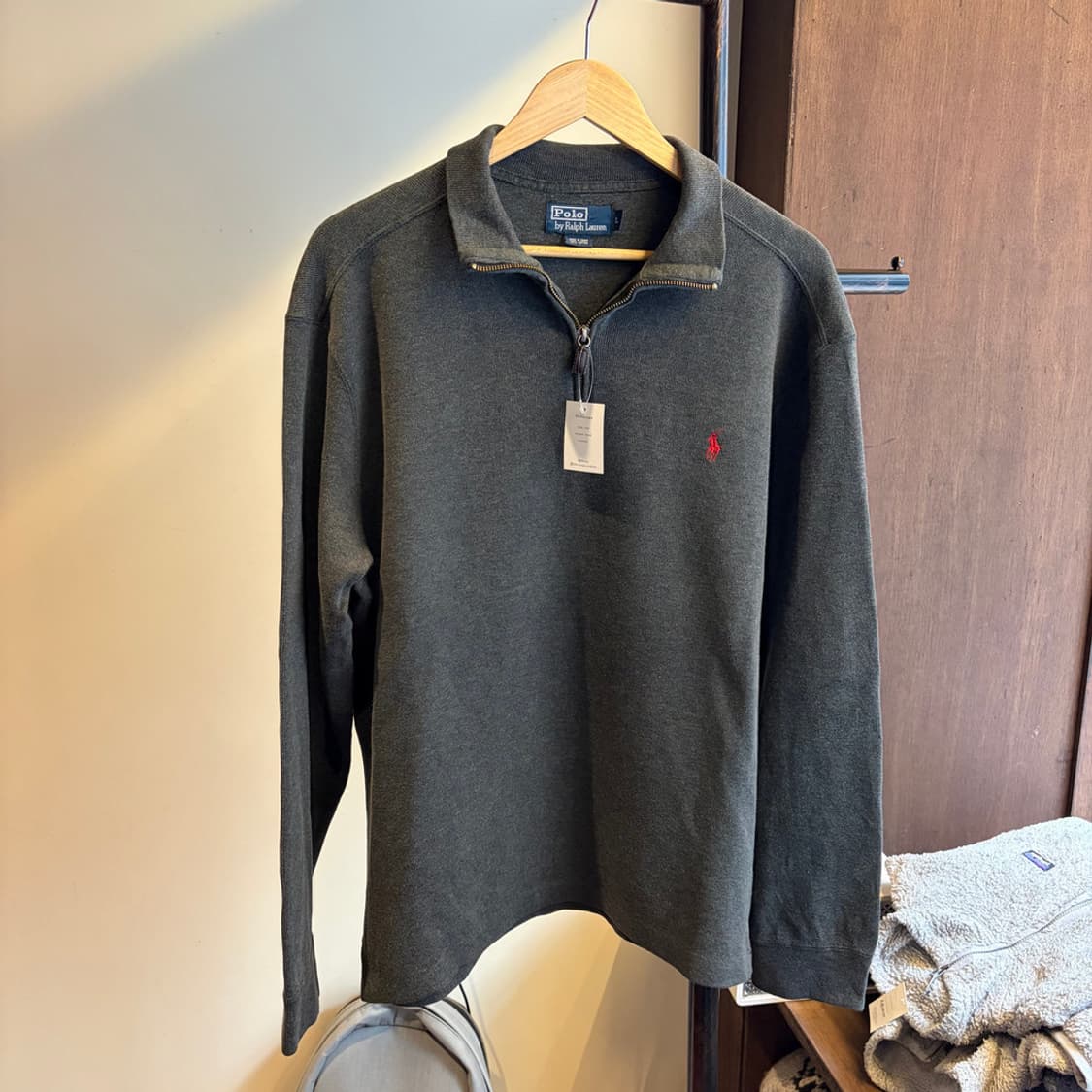 16349 - 폴로 랄프로렌 차콜 반집업 니트 상품이미지2