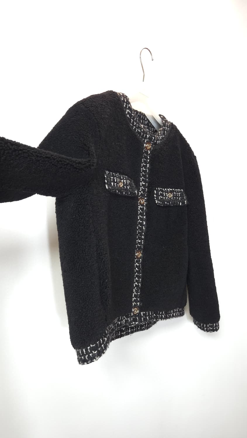 한섬 SJSJ 2021 트위드 배색 부클 자켓 44~66 상품이미지4