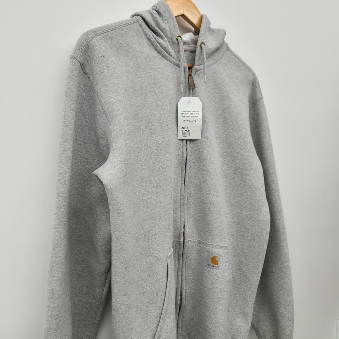 칼하트 그레이 후드집업 남성 M 상품이미지2