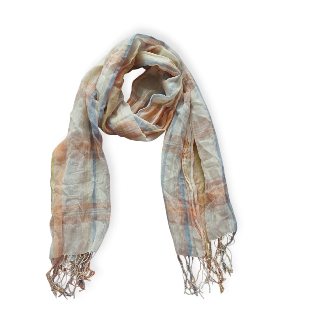 모리걸 오렌지 체크 스카프 상품이미지1