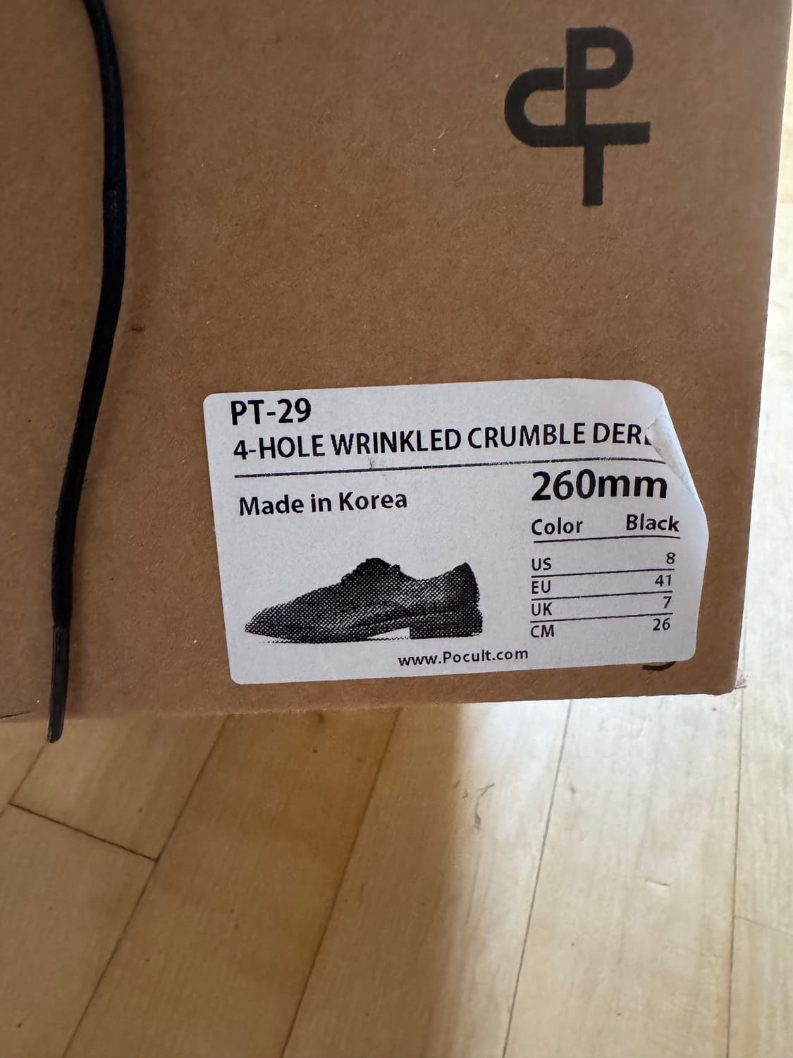 (새제품) 포컬트 PT-29 더비슈즈 260mm 블랙 상품이미지4