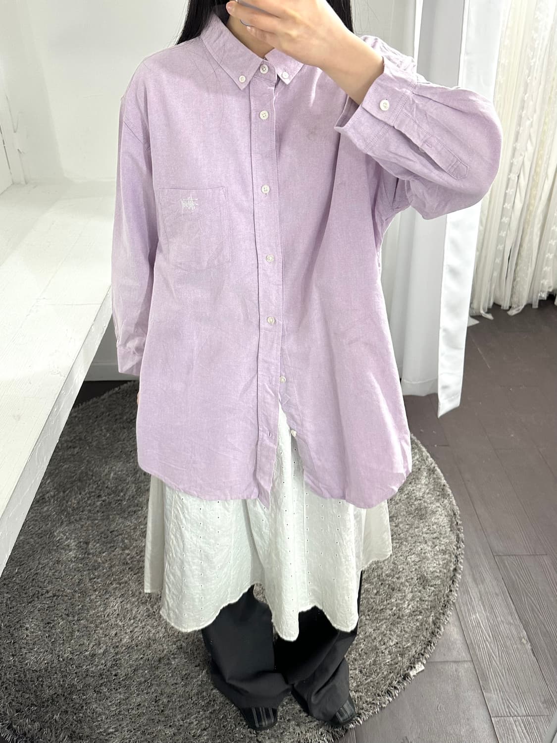 stussy soft purple shirt 상품이미지2