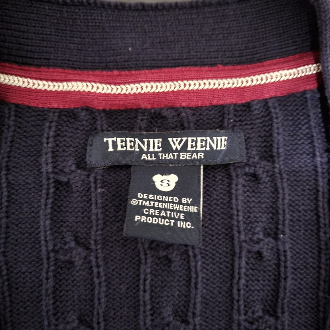 Teenie Weenie 티니위니 네이비 꽈배기 가디건 상품이미지5