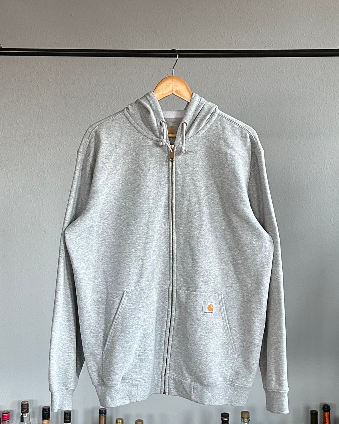 [M-L]칼하트 미드웨이트 그레이 후드집업 상품이미지1