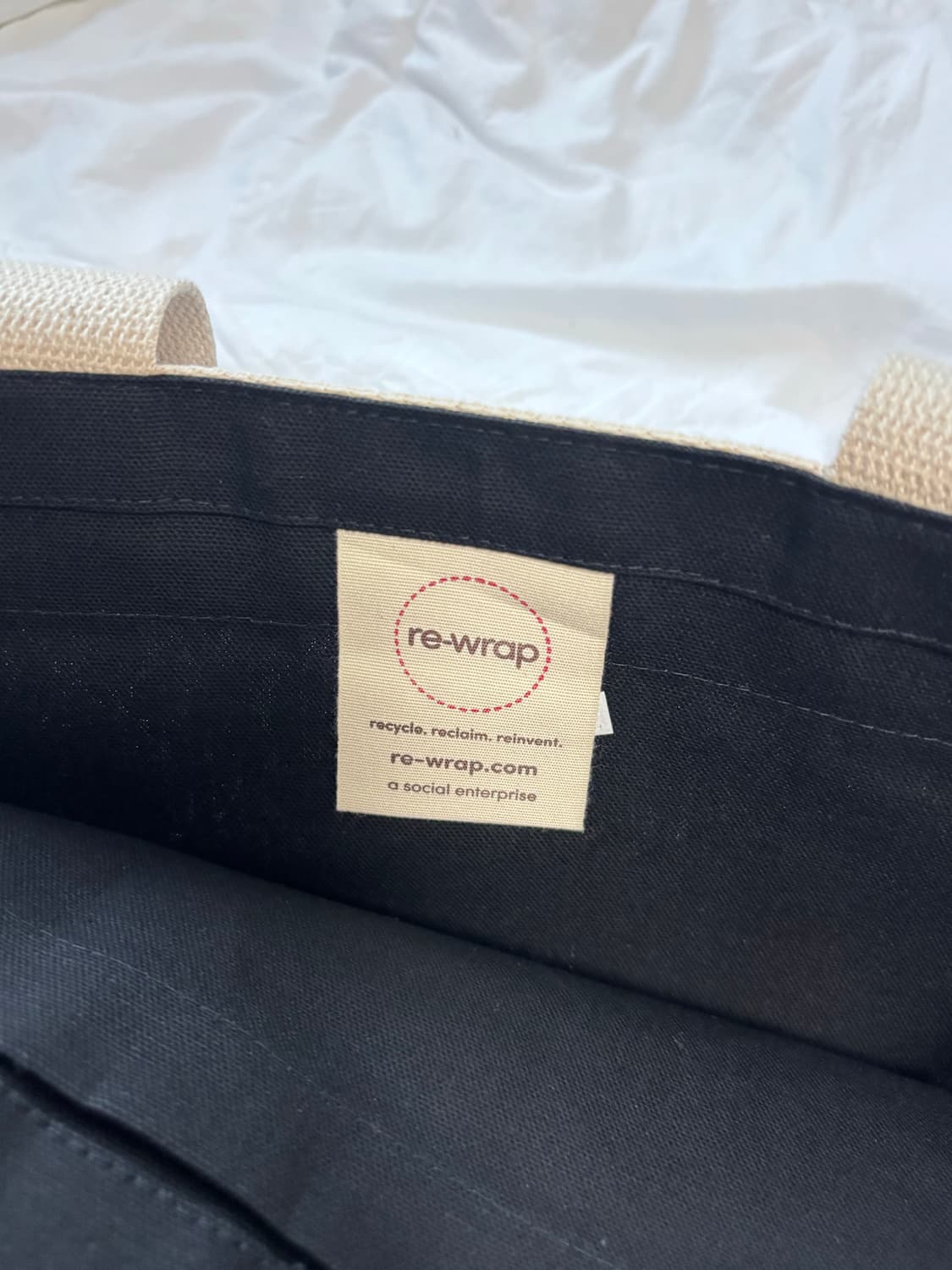 던트북스 캔버스 에코백 블랙 새상품 상품이미지2