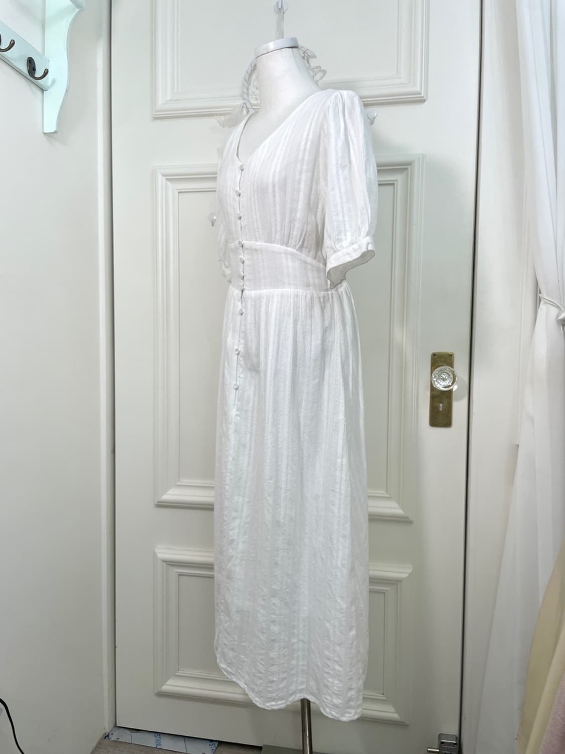 white puff sleeve princess cotton long o 상품이미지2