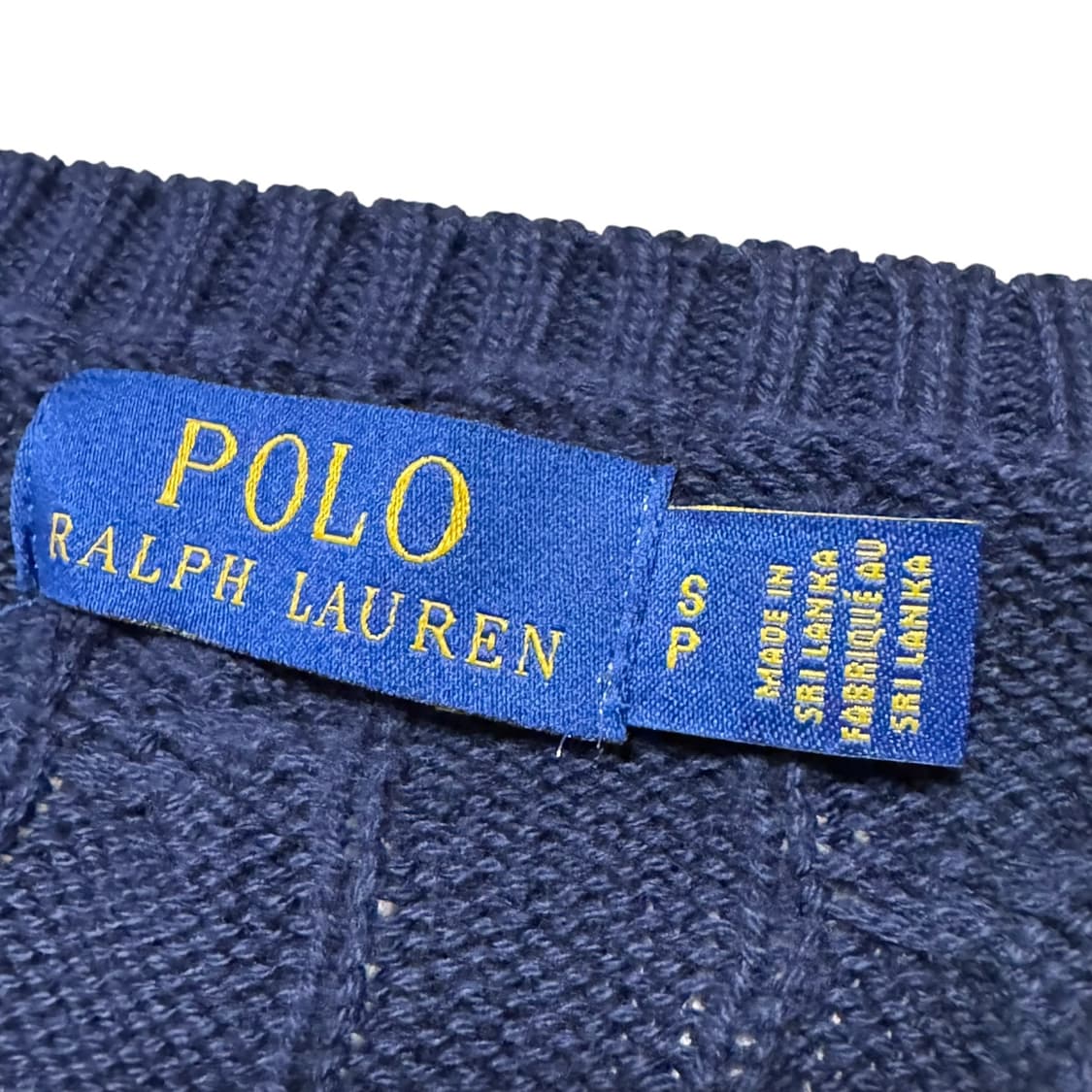 여성 신형 폴로 랄프로렌 네이비 꽈배기 면니트 상품이미지3