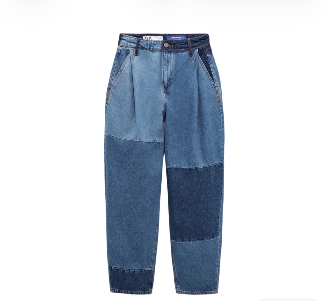 Zara x Adre Error 배럴 레그 진 블루  상품이미지1