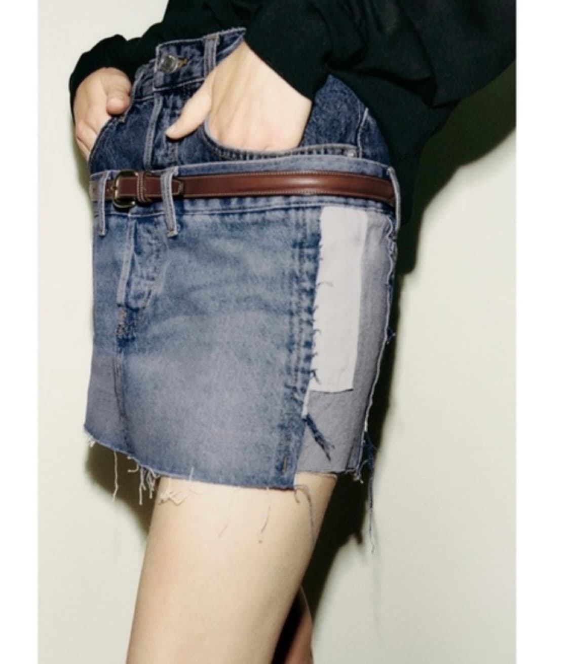 자라 더블 데님 미니스커트 상품이미지6