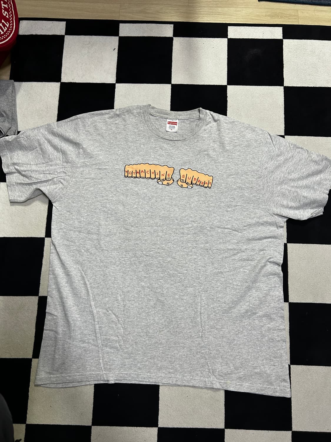 슈프림 토이즈머신 회색 반팔티 xl 상품이미지1