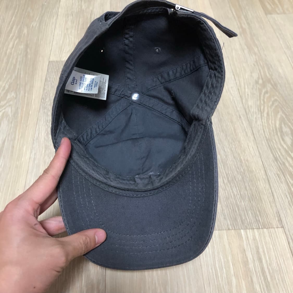(ONE SIZE) 갭 GAP 펠트 자수 OG 로고 볼캡 차콜 상품이미지7