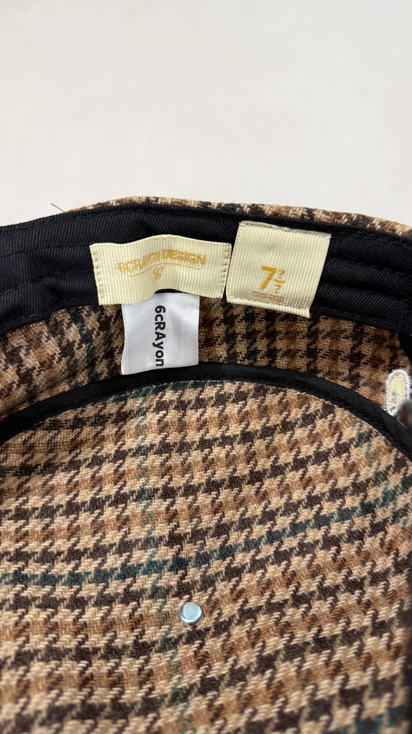 6crayon 하운드투스 체크 캡 상품이미지3