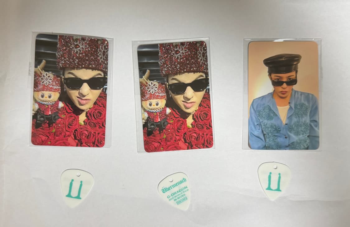 지드래곤 G-DRAGON 위버맨쉬 앵콜콘 VIP+포토카드+피크 판매합니다 상품이미지1