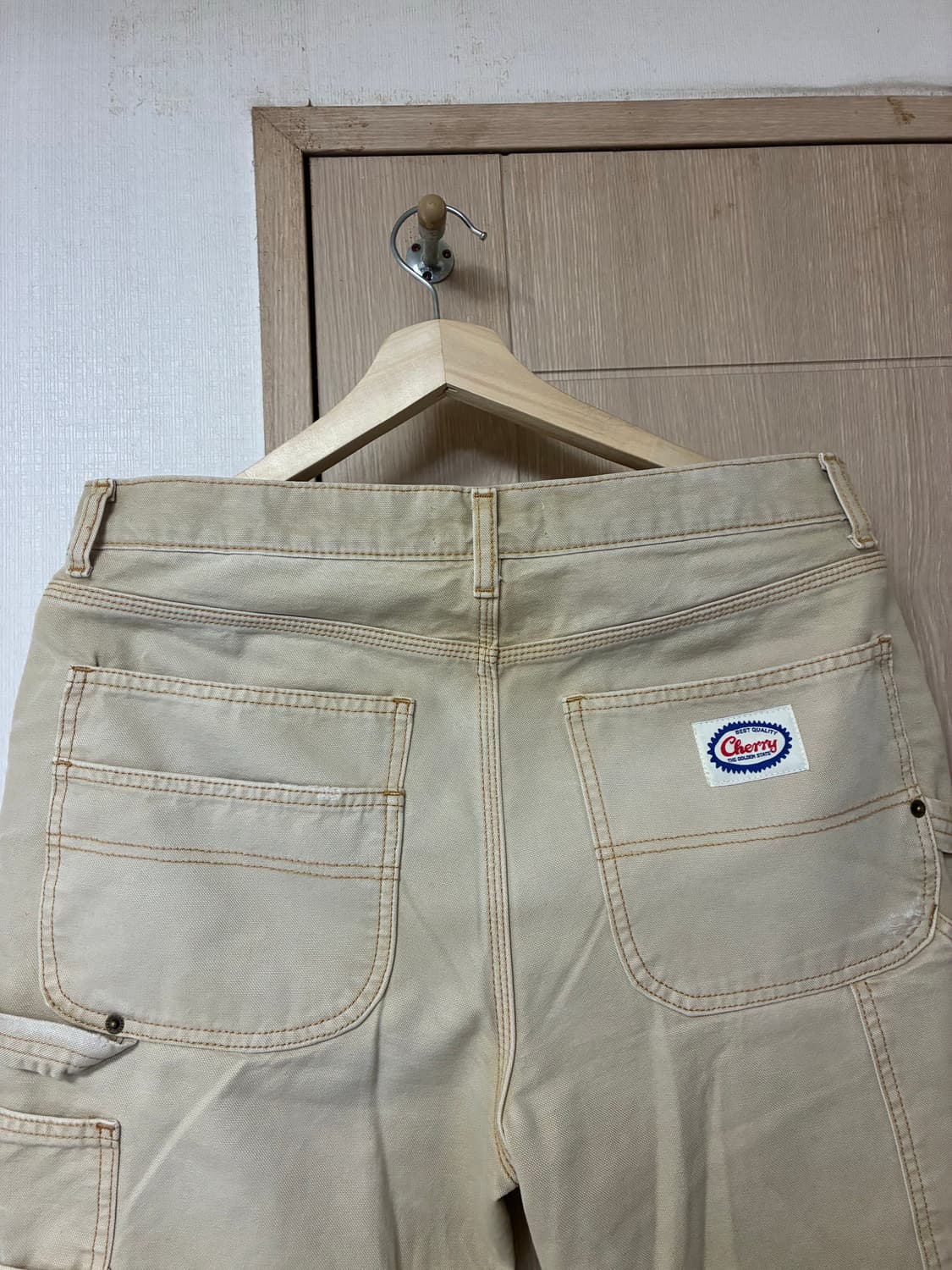 [32]cherry la 와이드레그 카펜터 팬츠 선페이드 베이지 상품이미지5