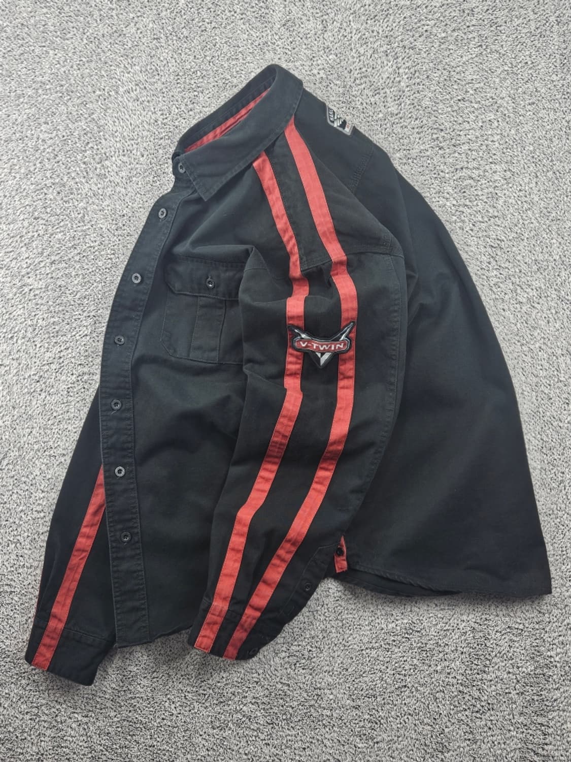 할리데이비슨 V-TWIN 모터사이클 바이커 셔츠 ( L ) / 11590 상품이미지3