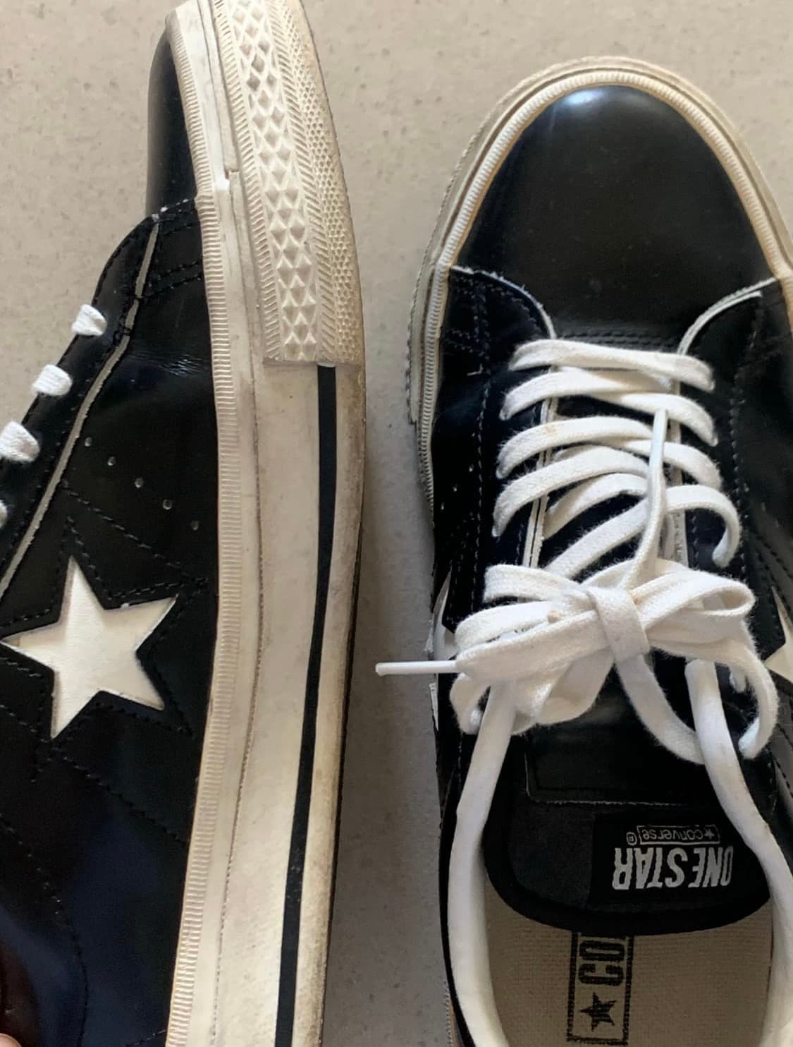 컨버스 원스타 레더 로우 블랙 상품이미지5