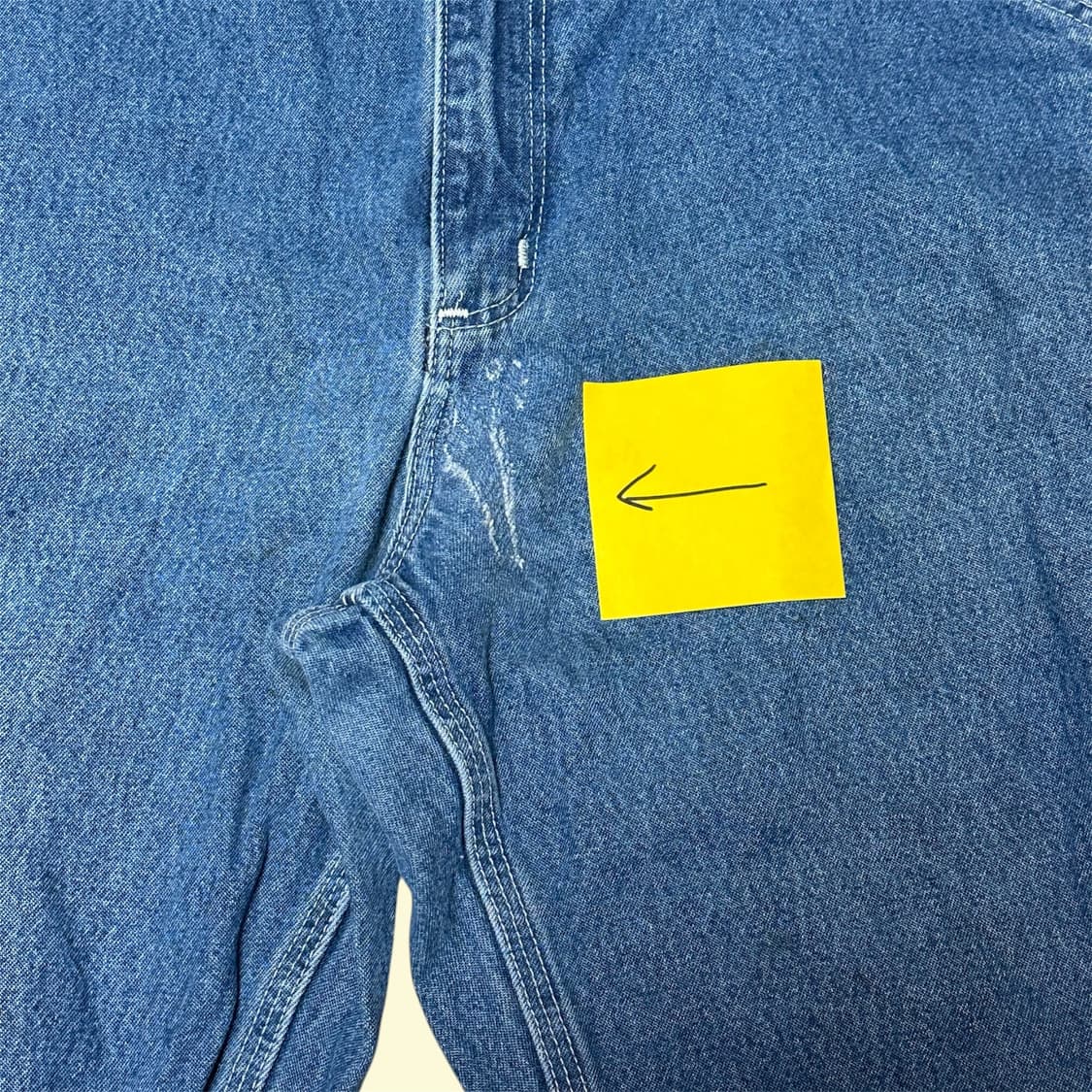 칼하트 B13 데님 싱글니 카펜터 팬츠 34 오리지널 던가리핏 상품이미지7