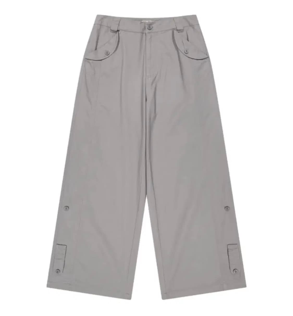 코이세이오 워시드 버튼 탭 팬츠 그레이 1 상품이미지2