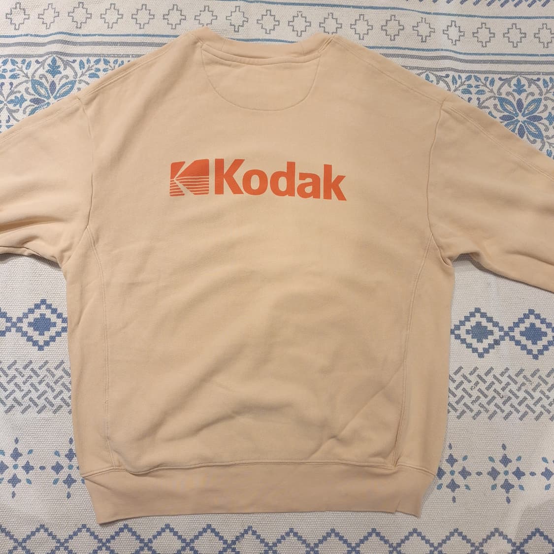 KODAK 코닥 베이지 오렌지 스펠로고 헤비코튼 맨투맨 티셔츠 L 상품이미지9