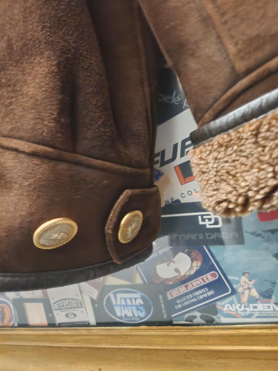 90s 초기베르사체 클래식 V2 스웨이드 시어링 무스탕 상품이미지6